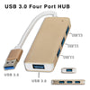 4in1 USB 3.0 Four Port HUB Adapter for Mac & Windows