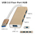 4in1 USB 3.0 Four Port HUB Adapter for Mac & Windows