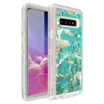 Samsung S10 Plus Anti-Shock Durable Protective TPU Heavy Duty Marble Clear Case