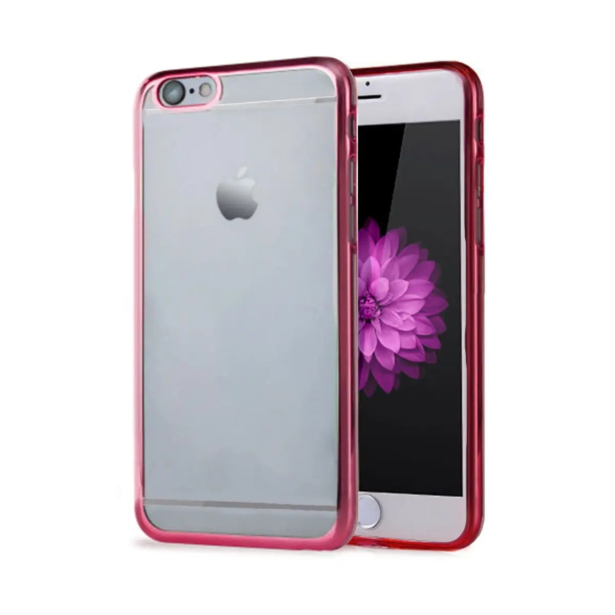 iPhone 6 Plus Transparent TPU Case Shockproof Drop Resistant Case Cover-Rose Gold