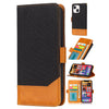 2 in 1 Canvas stitched side buckle leather case for iPhone 14/13