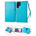 Samsung Galaxy S22 Ultra 2 IN 1 Leather Wallet Case with 9 Credit Card Slots and Removable Back Cover