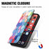 iPhone 14/13  colorful magnetic suction fashion leather case