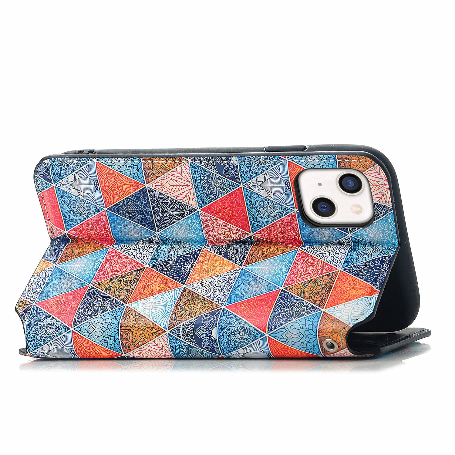 iPhone 14/13  colorful magnetic suction fashion leather case