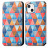 iPhone 14/13  colorful magnetic suction fashion leather case