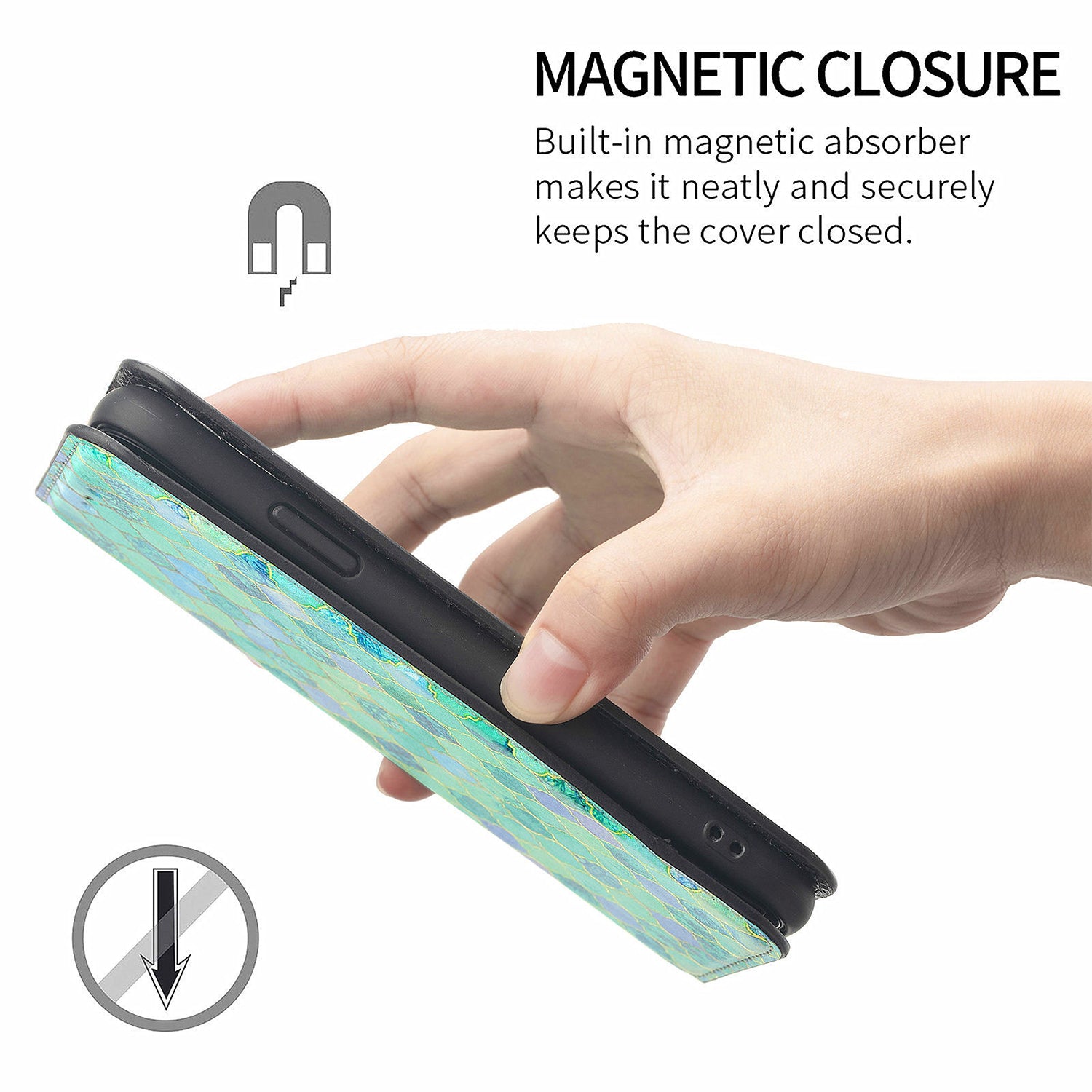 iPhone 14/13  colorful magnetic suction fashion leather case