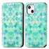 iPhone 14/13  colorful magnetic suction fashion leather case