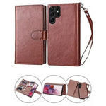 Samsung Galaxy S22 Ultra 2 IN 1 Leather Wallet Case with 9 Credit Card Slots and Removable Back Cover