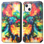 iPhone 14/13  colorful magnetic suction fashion leather case