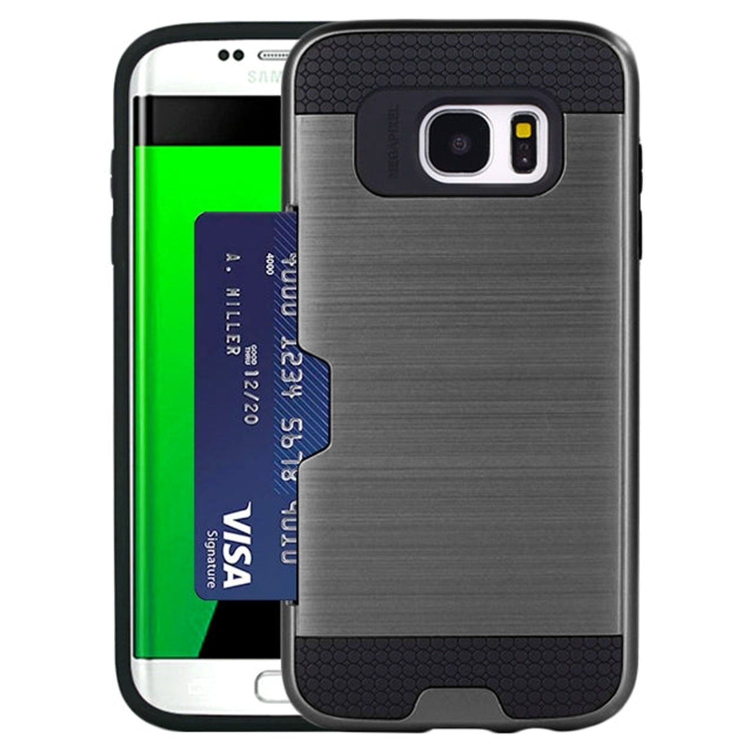 Armor Case with Slidable card holder for Samsung Galaxy S7 Edge