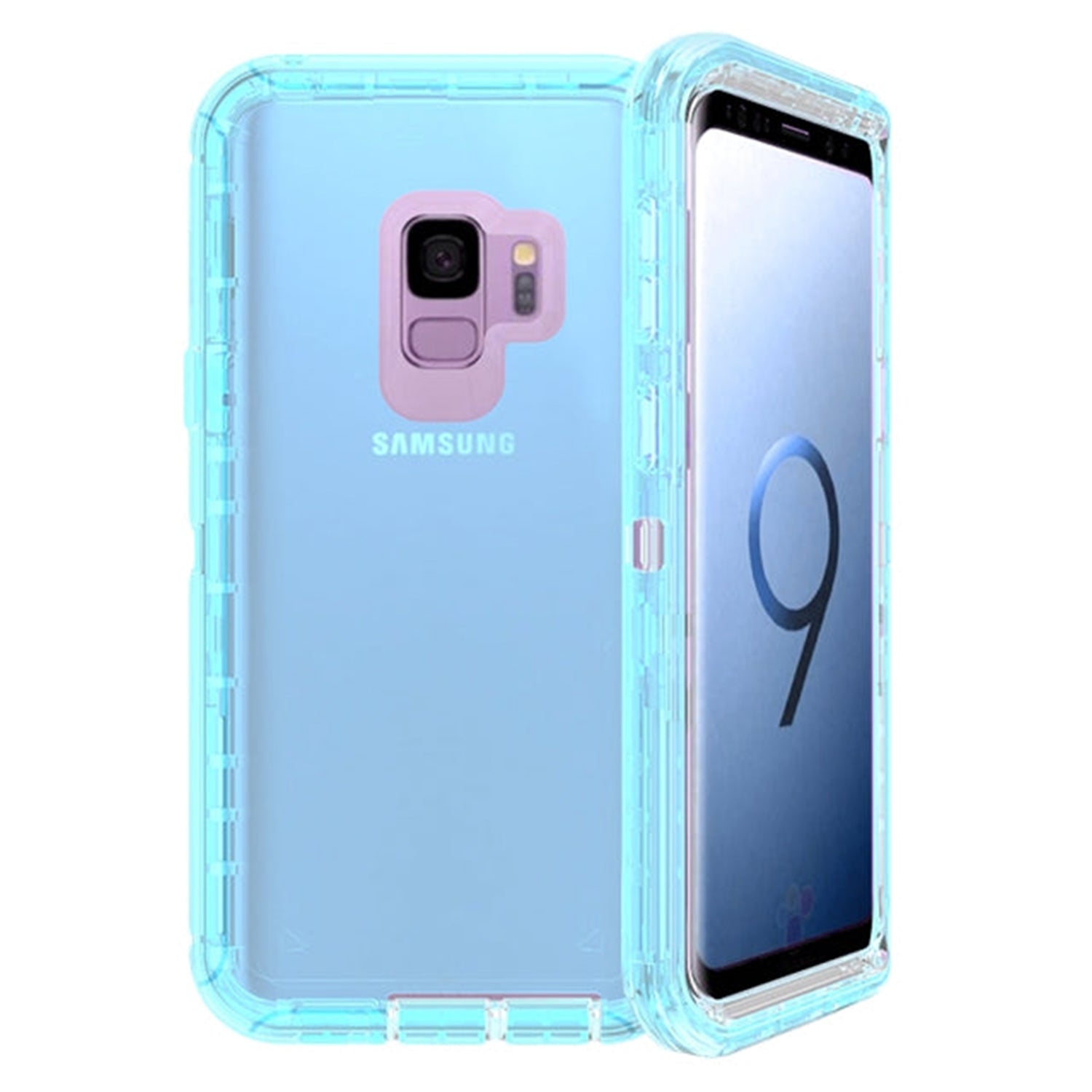 Transparent Full Protection Heavy Duty Case without Clip for Galaxy S9