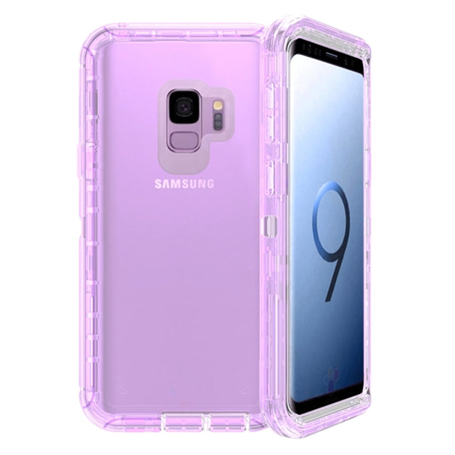 Transparent Full Protection Heavy Duty Case without Clip for Galaxy S9