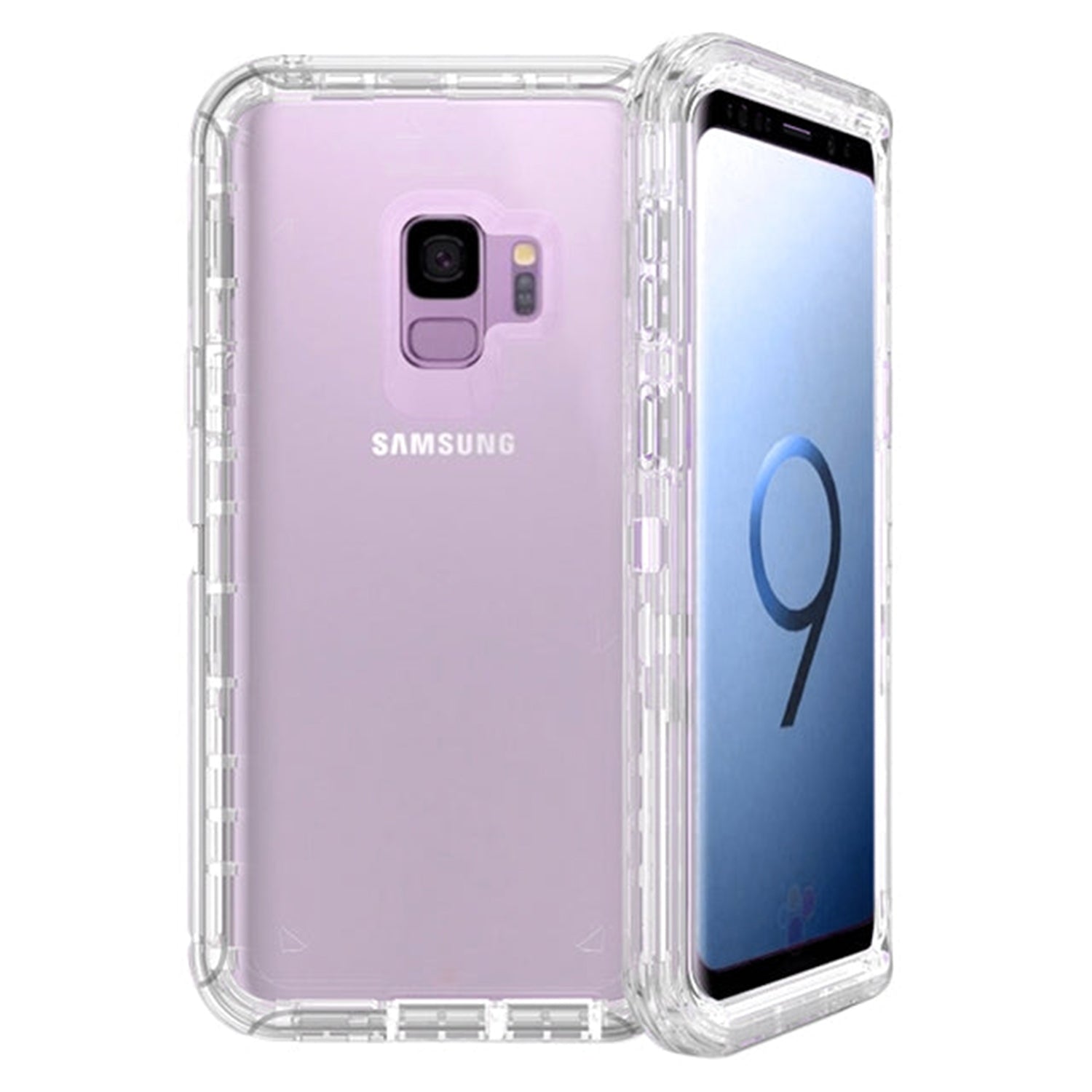 Transparent Full Protection Heavy Duty Case without Clip for Galaxy S9