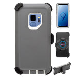 Heavy Duty Shock Reduction Case with Belt Clip (No Screen) for Galaxy S9