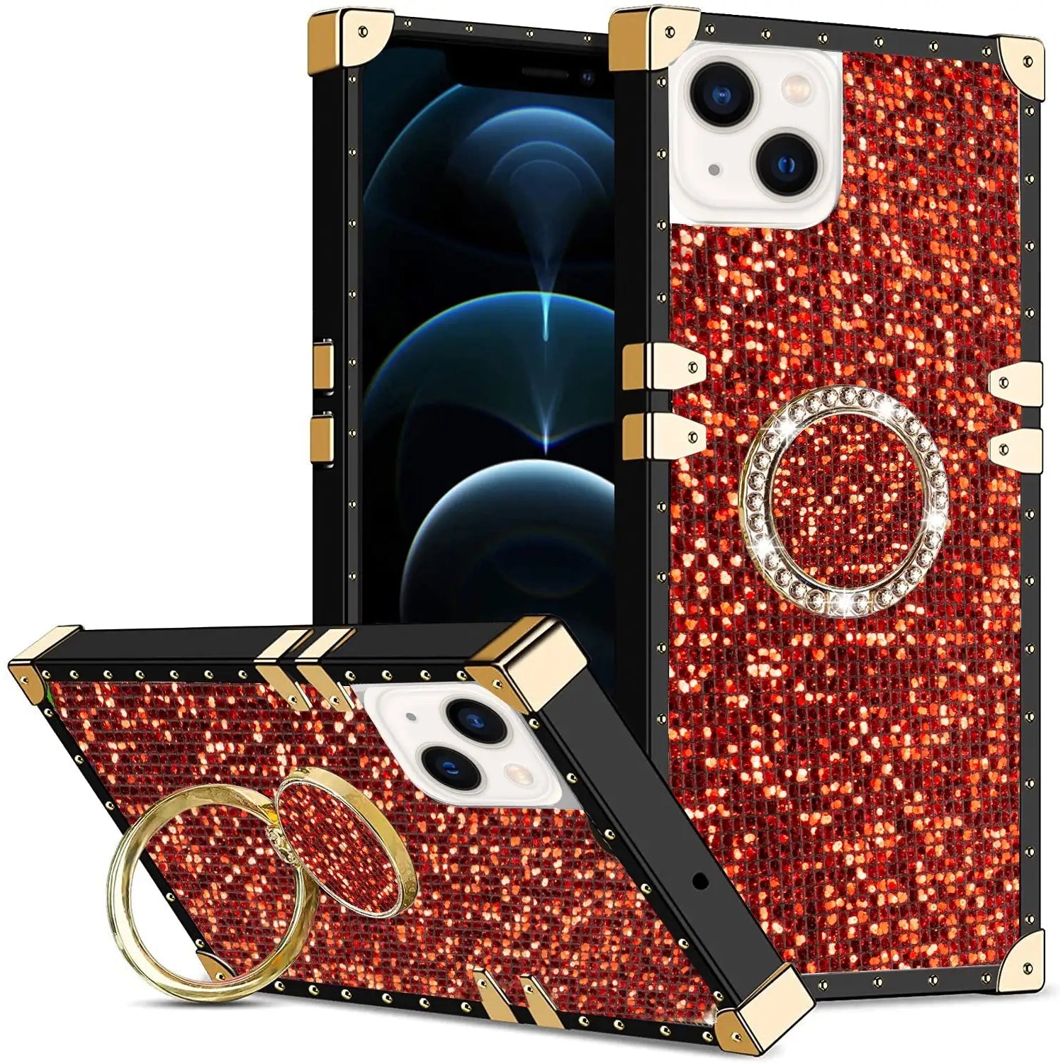 iPhone 14 Plus (6.7") TPU Luxury Leopard Print with Kickstand