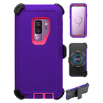 Heavy Duty Shock Reduction Case with Belt Clip (No Screen) for Galaxy S9 Plus