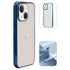 iPhone 14/13 Electroplating edge frosted transparent ultra-thin fine hole case