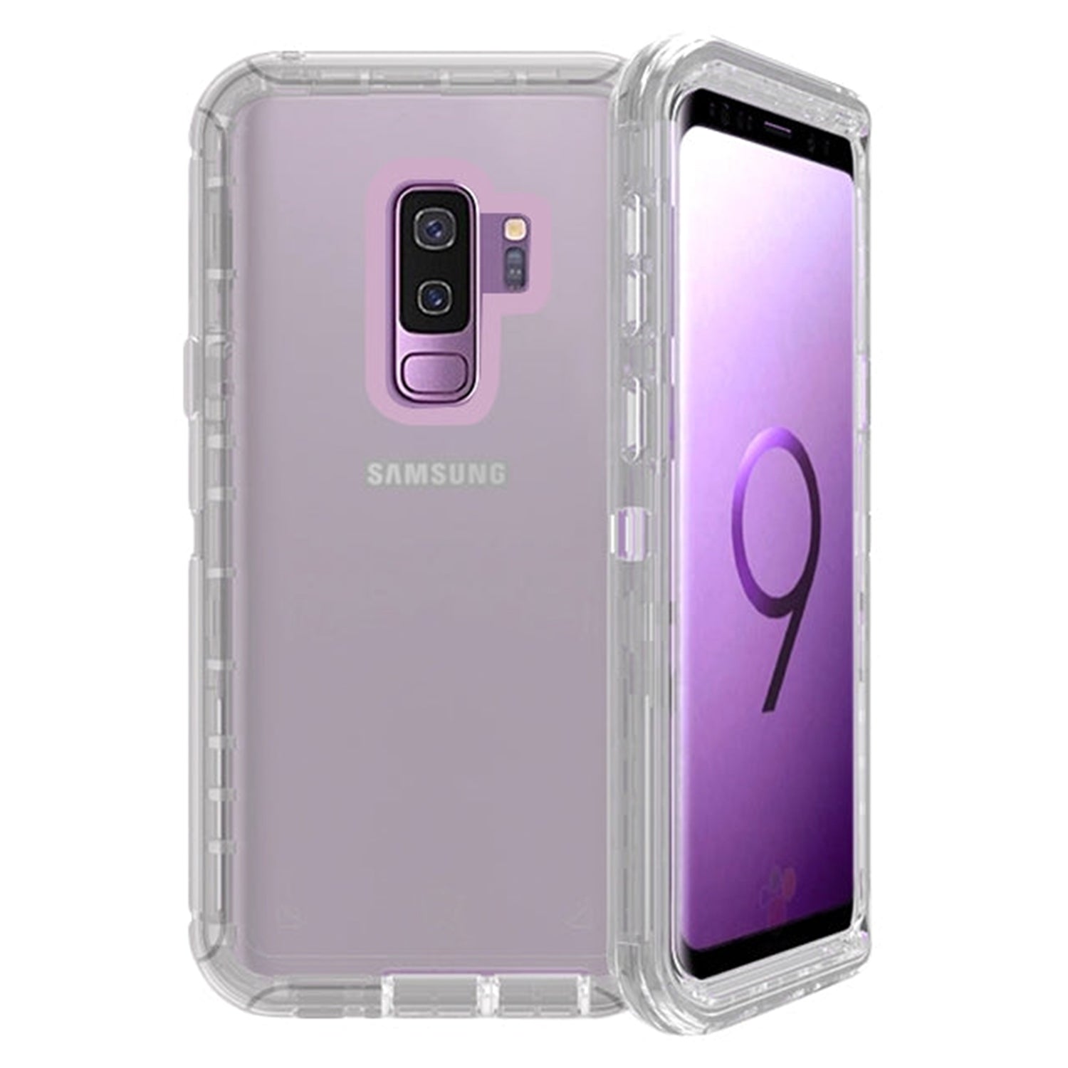 Transparent Full Protection Heavy Duty Case without Clip for Galaxy S9 Plus