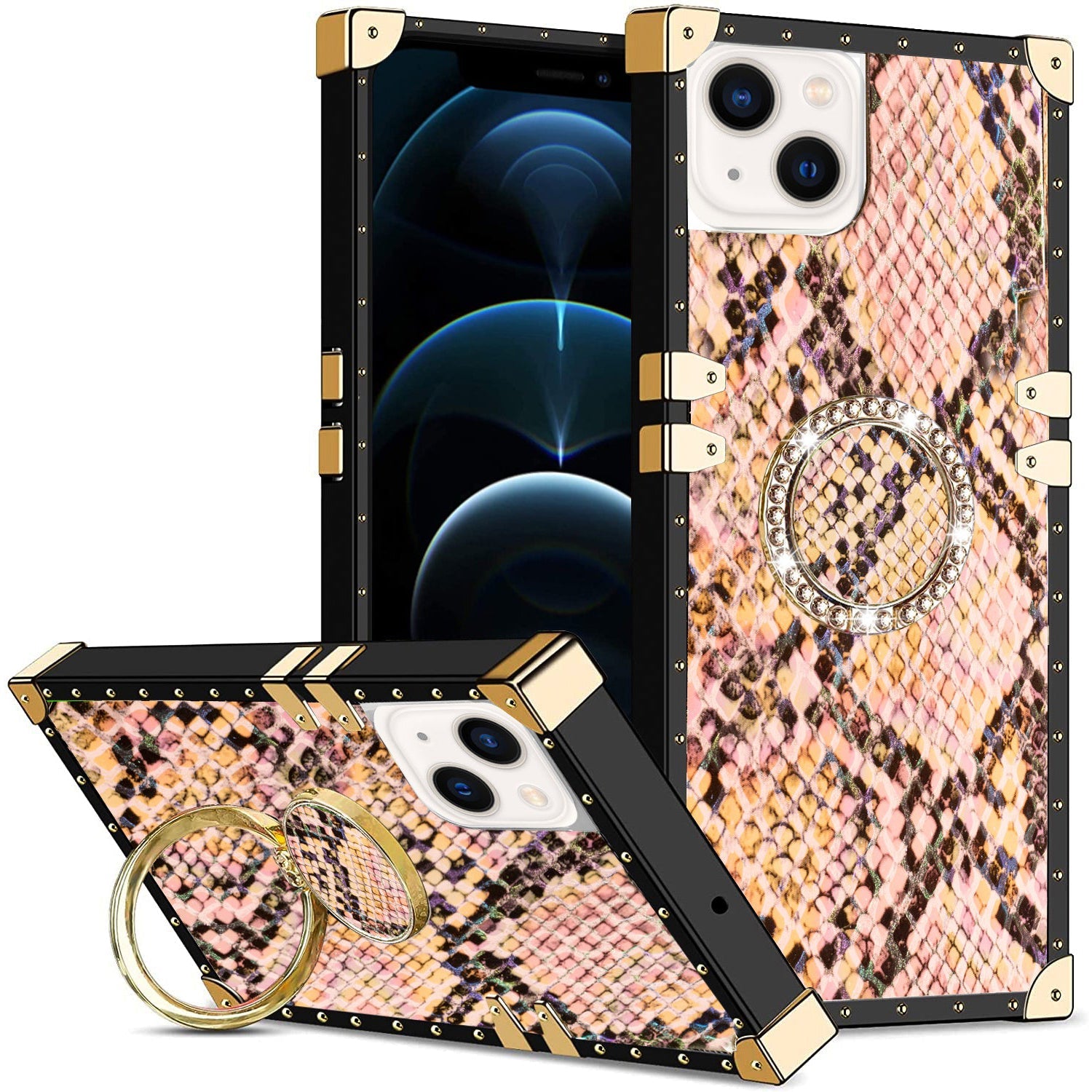 iPhone 14 Plus (6.7") TPU Luxury Leopard Print with Kickstand