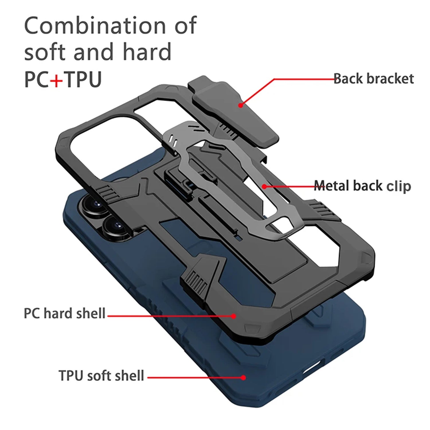 Back Clip Magnetic GPS car mount Phone Holder for iPhone 11 Pro (5.8")