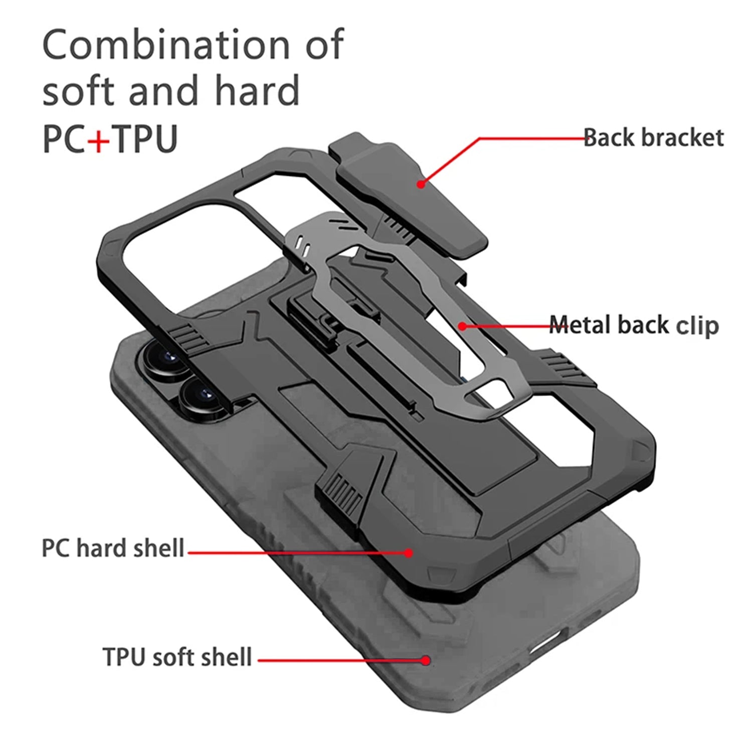 Back Clip Magnetic GPS car mount Phone Holder for iPhone 11 Pro (5.8")