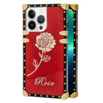 TPU Rose print diamond fashion color case for iPhone 13 Pro