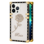 TPU Rose print diamond fashion color case for iPhone 13 Pro