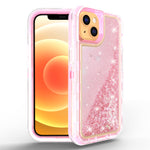 iPhone 14/13 Transparent Floating Glitter Heavy Duty Case