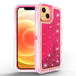 iPhone 14 Plus (6.7") Transparent Floating Glitter Heavy Duty Case