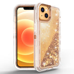 iPhone 14/13 Transparent Floating Glitter Heavy Duty Case