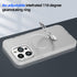 iPhone 15 Pro Max Transparent Magnetic Suction Bracket Support Wireless Charging Phone Case-Clear