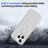 iPhone 15 Pro Transparent Magnetic Suction Bracket Support Wireless Charging Phone Case-Clear
