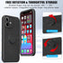 Soft Liquid Silicone Case With Stand Ring Holder For iPhone 12 (6.1") - Black