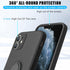 Soft Liquid Silicone Case With Stand Ring Holder For iPhone 12 (6.1") - Black