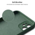 Soft Liquid Silicone Case With Stand Ring Holder For iPhone 12 (6.1") - Black