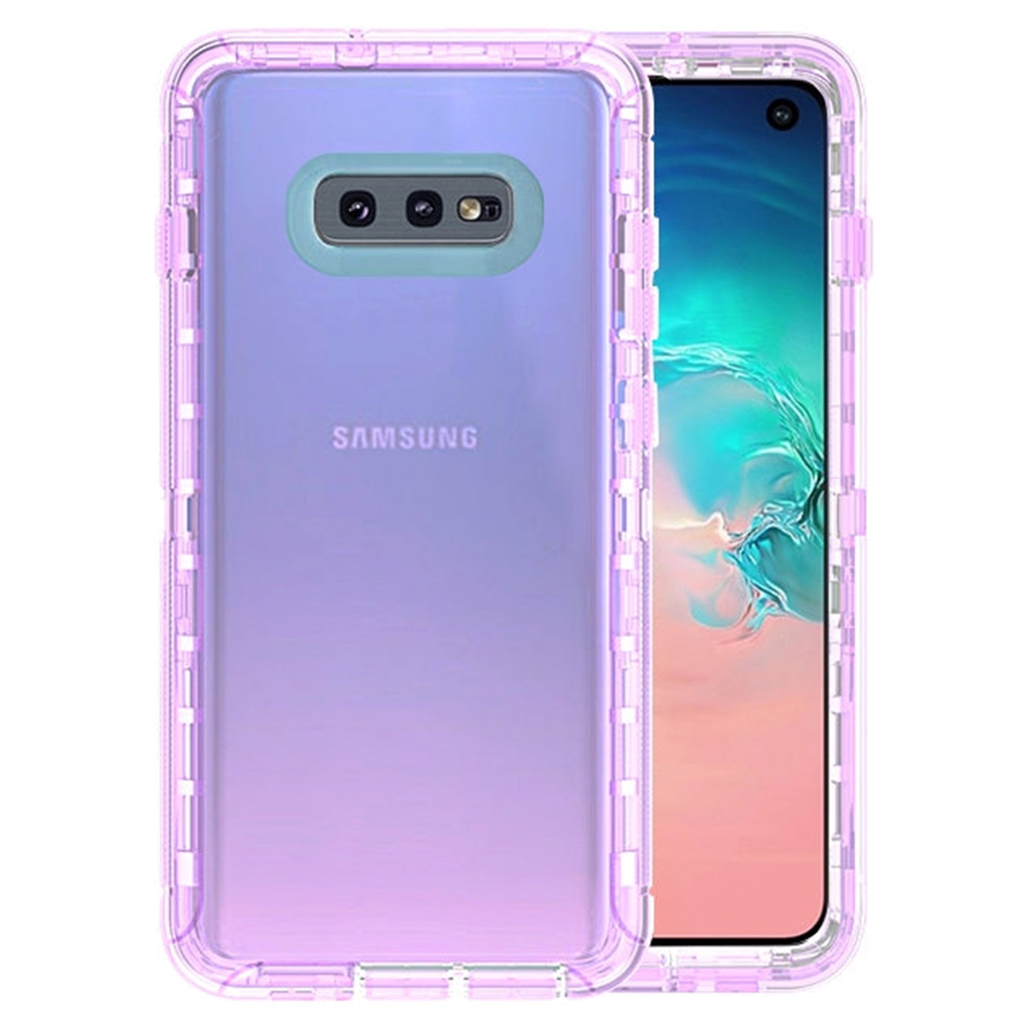 Galaxy S10e(5.8") Transparent Heavy Duty Case without Clip