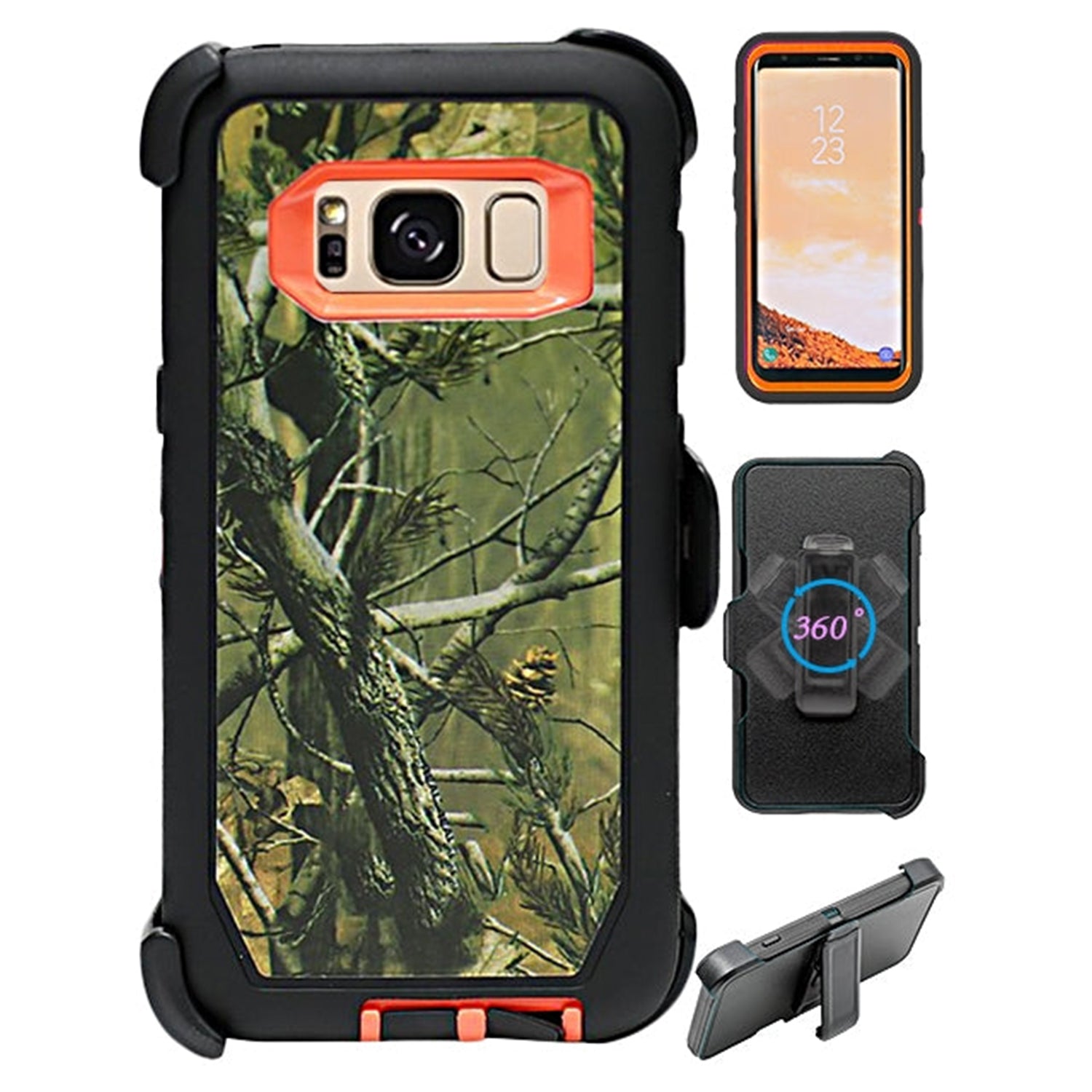 Galaxy S8 & Shock Reduction Case with Belt Clip (No Screen) Design Full body/Heavy Duty Protection Case