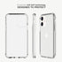 PC Bumper with TPU Back Cover Case for iPhone 12/ 12 Pro (6.1") - Clear