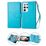 Samsung Galaxy S21 Ultra 2 in 1 Leather Wallet Case With 9 Credit Card Slots and Removable Back Cover 