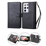 Samsung Galaxy S21 Ultra 2 in 1 Leather Wallet Case With 9 Credit Card Slots and Removable Back Cover 