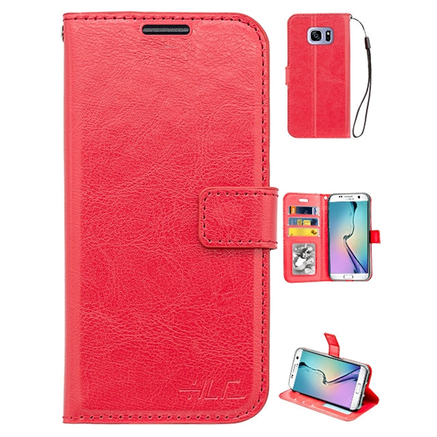 Samsung Galaxy S7 2 in 1 PU Leather Wallet Case with 9 Credit Card Slots and Removable Back Cover