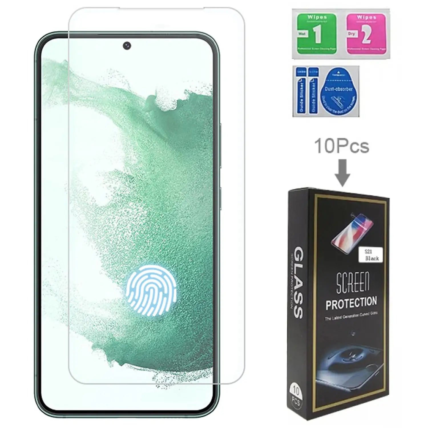 Samsung Galaxy S22 Clear 10 Pack Tempered Glass