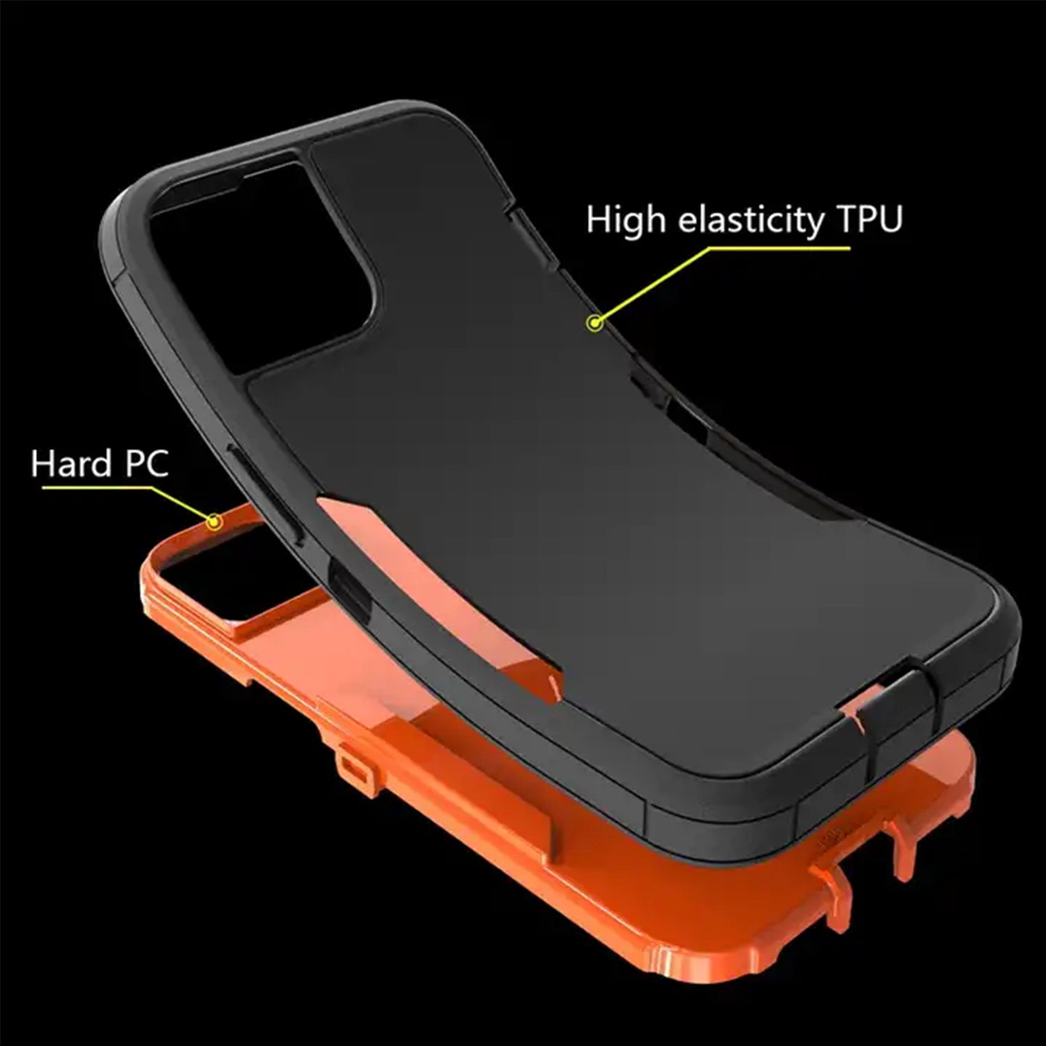 iPhone 12 Pro Max(6.7") Adsorbable  fully protected heavy-duty shockproof housing case