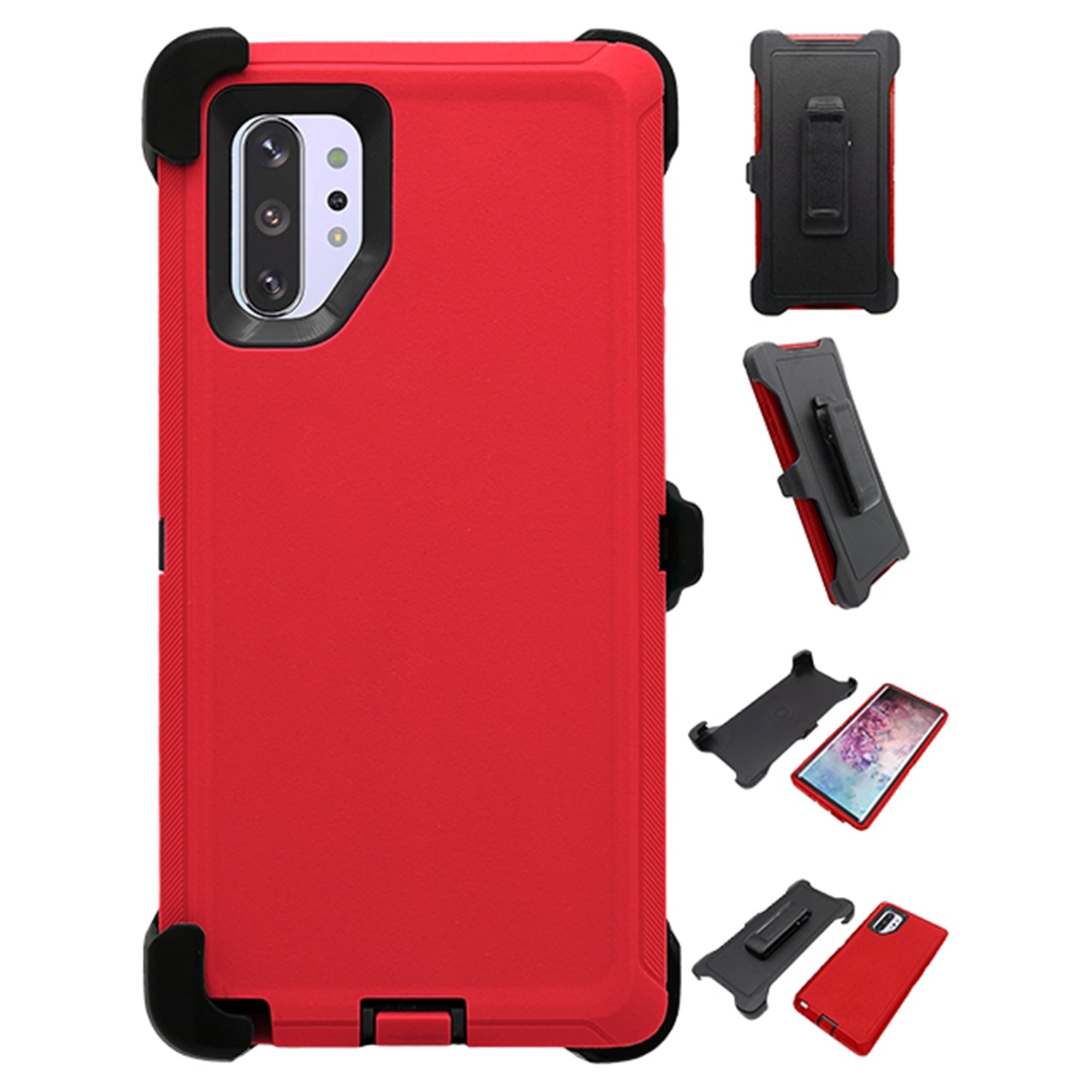 Galaxy Note 10 Plus Heavy Duty Shock Reduction Case with Belt Clip (No Screen)