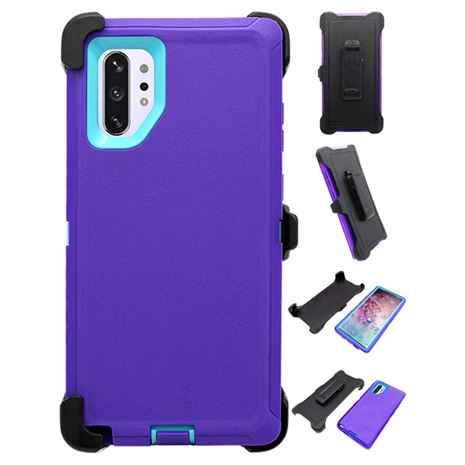 Galaxy Note 10 Plus Heavy Duty Shock Reduction Case with Belt Clip (No Screen)