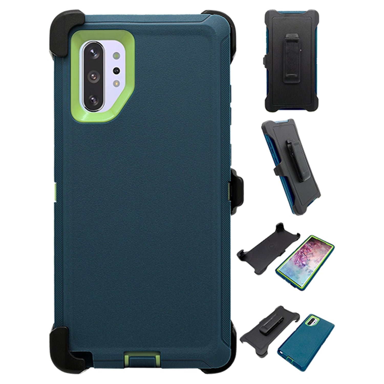 Galaxy Note 10 Plus Heavy Duty Shock Reduction Case with Belt Clip (No Screen)