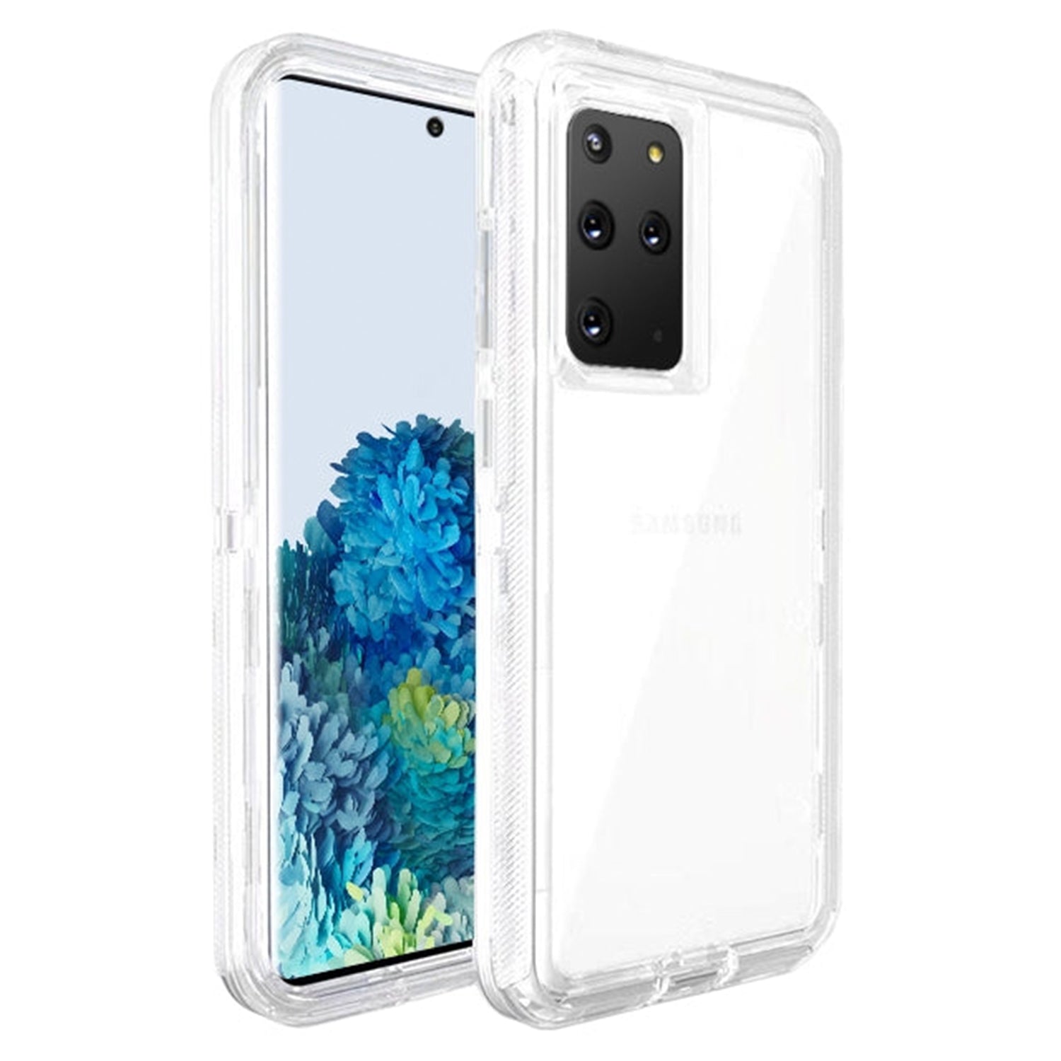 Transparent Full Protection Heavy Duty Case without Clip for S20 Plus