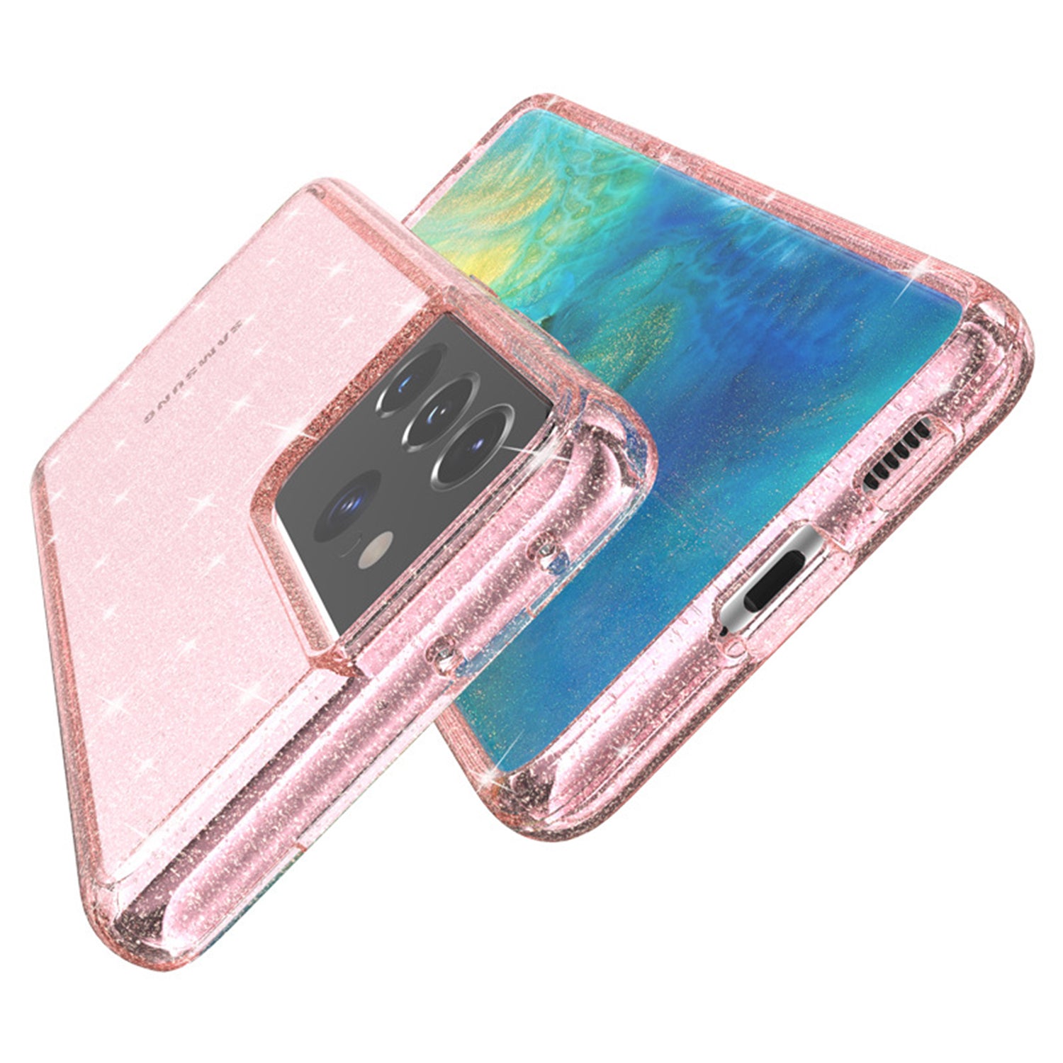 Shiny Transparency Phone Case for Samsung Galaxy S21 Ultra