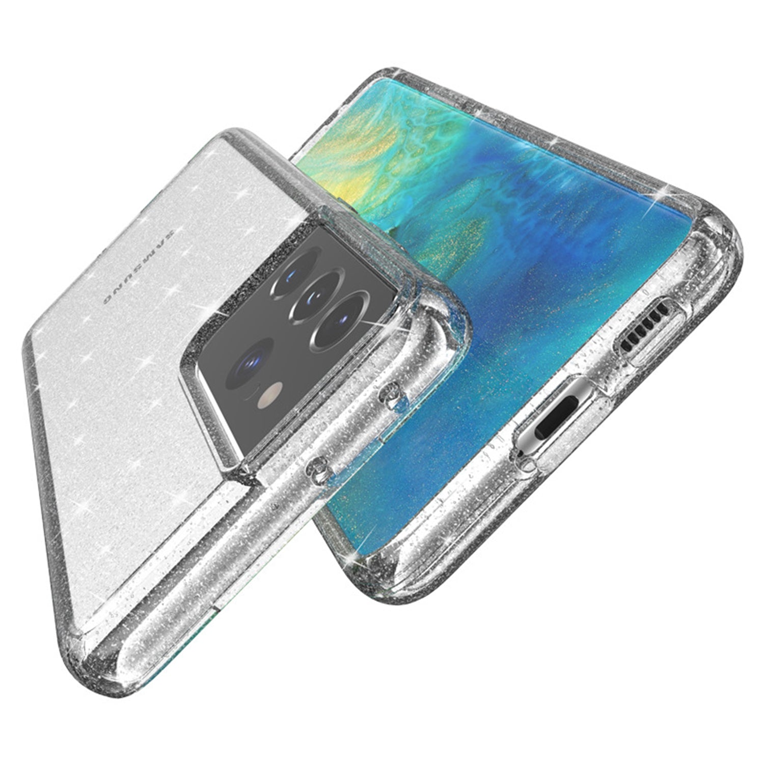 Shiny Transparency Phone Case for Samsung Galaxy S21 Ultra