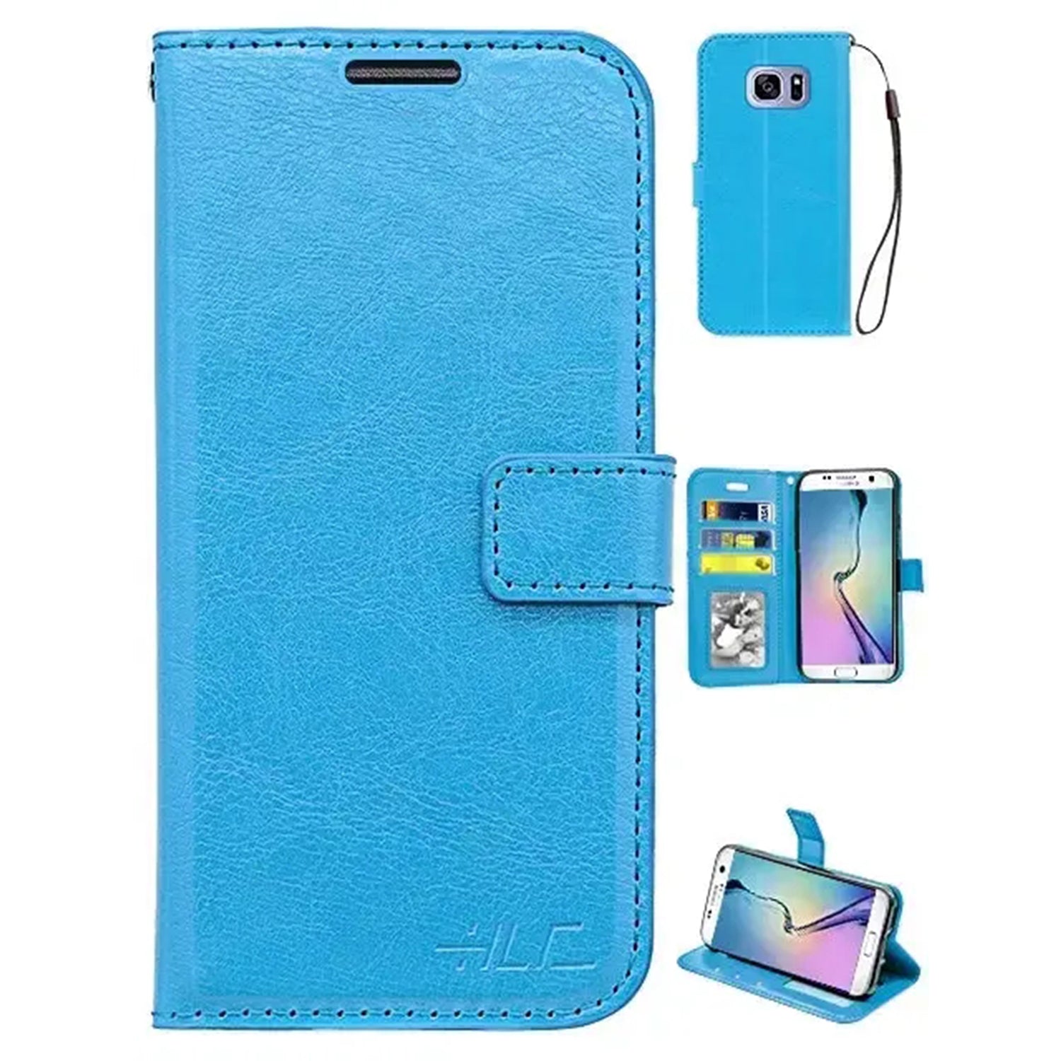 Samsung Galaxy S7 2 in 1 PU Leather Wallet Case with 9 Credit Card Slots and Removable Back Cover